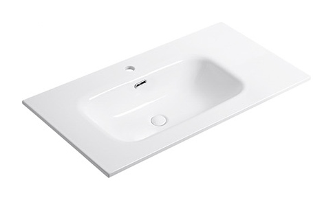 D1050 Left left offset basin ceramic vanity top