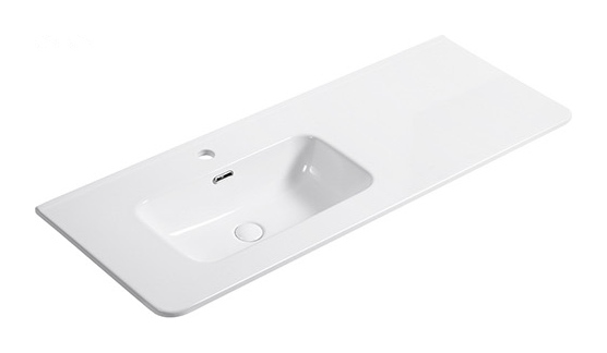 D121 Left Rounded left offset basin ceramic vanity top