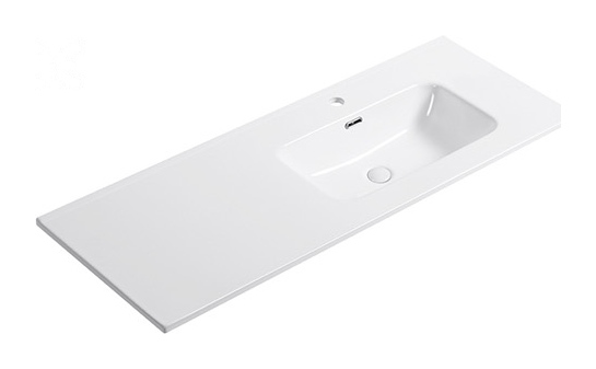 D121 Right right offset basin ceramic vanity top