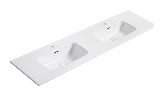 D161 Double double basin ceramic vanity top