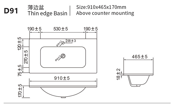 Original D91 dimensional drawing