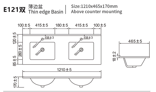Original E121 Double dimensional drawing used for model and cabinet checks