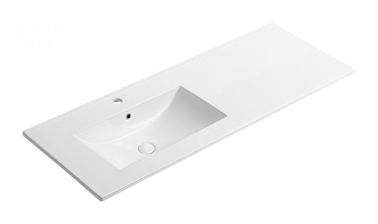 E121 Left left offset basin ceramic vanity top